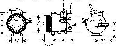 Ava Quality Cooling AUAK188 - Compresseur, climatisation cwaw.fr