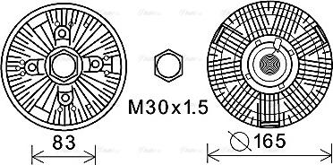 Ava Quality Cooling AUC206 - Embrayage, ventilateur de radiateur cwaw.fr