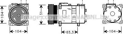 Ava Quality Cooling AU K003 - Compresseur, climatisation cwaw.fr