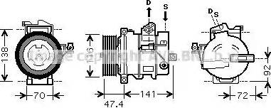 Ava Quality Cooling AU K188 - Compresseur, climatisation cwaw.fr