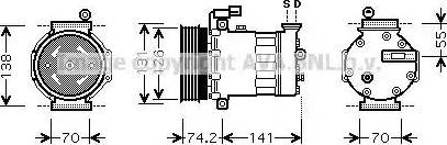 Ava Quality Cooling AU K171 - Compresseur, climatisation cwaw.fr