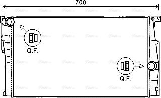 Ava Quality Cooling BW2455 - Radiateur, refroidissement du moteur cwaw.fr