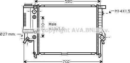 Ava Quality Cooling BW 2143 - Radiateur, refroidissement du moteur cwaw.fr