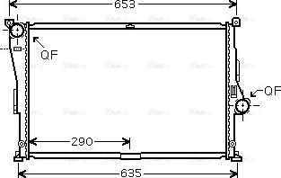 Ava Quality Cooling BW 2335 - Radiateur, refroidissement du moteur cwaw.fr