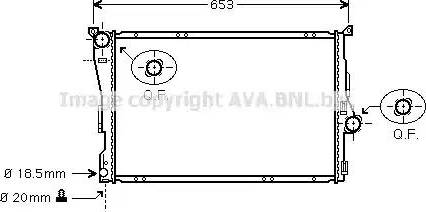 Ava Quality Cooling BW 2205 - Radiateur, refroidissement du moteur cwaw.fr