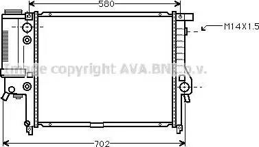 Ava Quality Cooling BWA2122 - Radiateur, refroidissement du moteur cwaw.fr