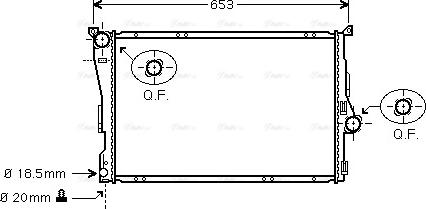 Ava Quality Cooling BWA2205 - Radiateur, refroidissement du moteur cwaw.fr