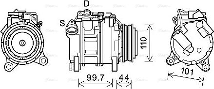 Ava Quality Cooling BWAK493 - Compresseur, climatisation cwaw.fr