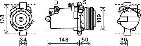 Ava Quality Cooling BWAK408 - Compresseur, climatisation cwaw.fr