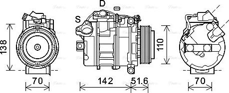 Ava Quality Cooling BWAK487 - Compresseur, climatisation cwaw.fr