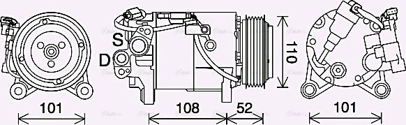 Ava Quality Cooling BWAK567 - Compresseur, climatisation cwaw.fr