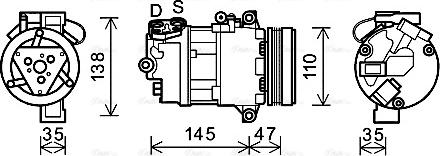 Ava Quality Cooling BWAK395 - Compresseur, climatisation cwaw.fr