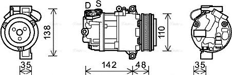 Ava Quality Cooling BWAK390 - Compresseur, climatisation cwaw.fr