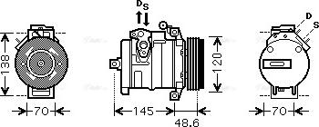 Ava Quality Cooling BWAK345 - Compresseur, climatisation cwaw.fr