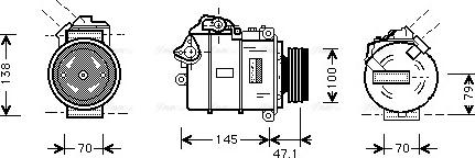 Ava Quality Cooling BWAK306 - Compresseur, climatisation cwaw.fr