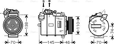 Ava Quality Cooling BWAK318 - Compresseur, climatisation cwaw.fr