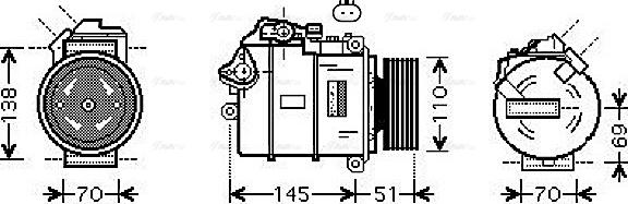 Ava Quality Cooling BWAK384 - Compresseur, climatisation cwaw.fr