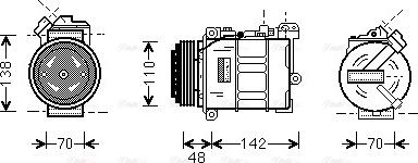 Ava Quality Cooling BW K015 - Compresseur, climatisation cwaw.fr