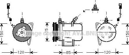 Ava Quality Cooling BW K016 - Compresseur, climatisation cwaw.fr