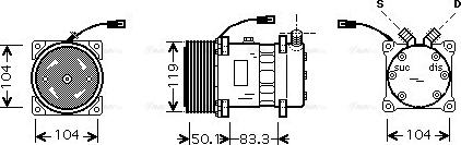 Ava Quality Cooling CLAK002 - Compresseur, climatisation cwaw.fr