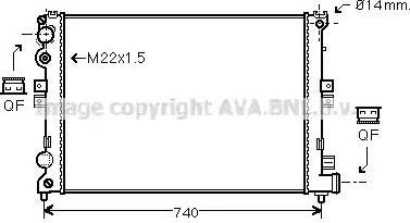 Ava Quality Cooling CN 2079 - Radiateur, refroidissement du moteur cwaw.fr