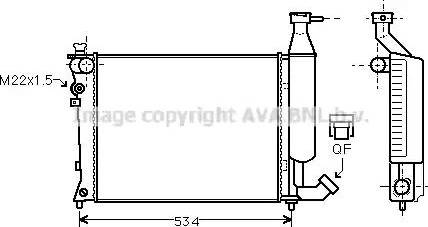 Ava Quality Cooling CN 2149 - Radiateur, refroidissement du moteur cwaw.fr