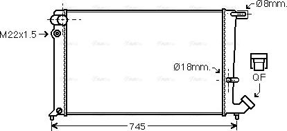 Ava Quality Cooling CN 2142 - Radiateur, refroidissement du moteur cwaw.fr