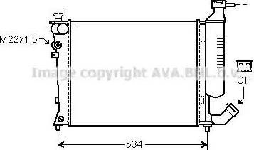 Ava Quality Cooling CN 2154 - Radiateur, refroidissement du moteur cwaw.fr