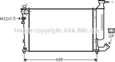 Ava Quality Cooling CN 2155 - Radiateur, refroidissement du moteur cwaw.fr