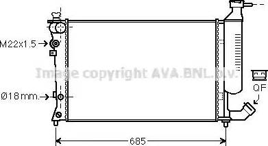 Ava Quality Cooling CN 2156 - Radiateur, refroidissement du moteur cwaw.fr