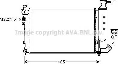 Ava Quality Cooling CN 2157 - Radiateur, refroidissement du moteur cwaw.fr