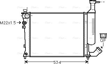 Ava Quality Cooling CN 2167 - Radiateur, refroidissement du moteur cwaw.fr