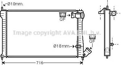 Ava Quality Cooling CN 2102 - Radiateur, refroidissement du moteur cwaw.fr