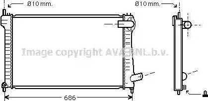 Ava Quality Cooling CN 2182 - Radiateur, refroidissement du moteur cwaw.fr