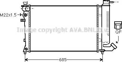 Ava Quality Cooling CN 2135 - Radiateur, refroidissement du moteur cwaw.fr