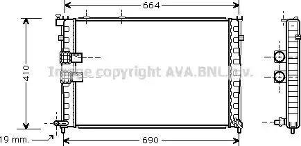 Ava Quality Cooling CN 2133 - Radiateur, refroidissement du moteur cwaw.fr