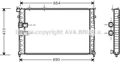 Ava Quality Cooling CN 2132 - Radiateur, refroidissement du moteur cwaw.fr