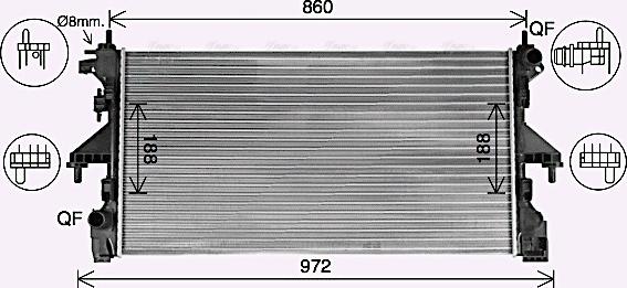 Ava Quality Cooling CN2318 - Radiateur, refroidissement du moteur cwaw.fr