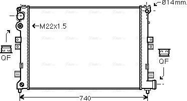 Ava Quality Cooling CNA2089 - Radiateur, refroidissement du moteur cwaw.fr