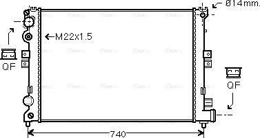 Ava Quality Cooling CNA2079 - Radiateur, refroidissement du moteur cwaw.fr