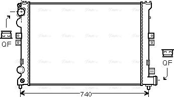 Ava Quality Cooling CNA2078 - Radiateur, refroidissement du moteur cwaw.fr