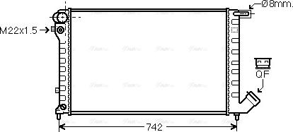 Ava Quality Cooling CNA2159 - Radiateur, refroidissement du moteur cwaw.fr