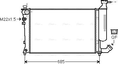 Ava Quality Cooling CNA2155 - Radiateur, refroidissement du moteur cwaw.fr