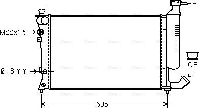 Ava Quality Cooling CNA2156 - Radiateur, refroidissement du moteur cwaw.fr