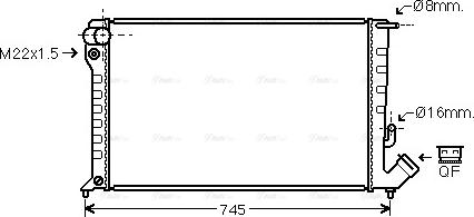 Ava Quality Cooling CNA2153 - Radiateur, refroidissement du moteur cwaw.fr
