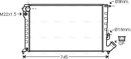 Ava Quality Cooling CNA2169 - Radiateur, refroidissement du moteur cwaw.fr