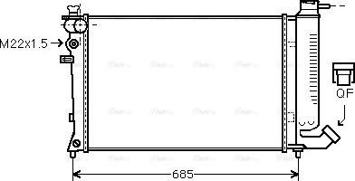 Ava Quality Cooling CNA2135 - Radiateur, refroidissement du moteur cwaw.fr