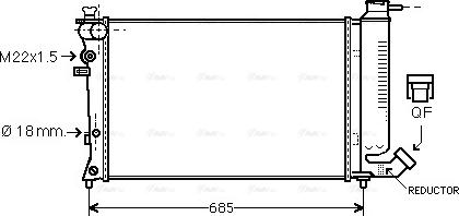 Ava Quality Cooling CNA2122 - Radiateur, refroidissement du moteur cwaw.fr