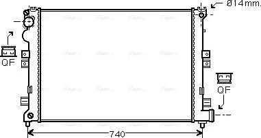 Ava Quality Cooling CNA2208 - Radiateur, refroidissement du moteur cwaw.fr