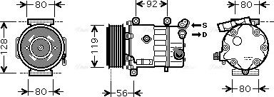 Ava Quality Cooling CN K255 - Compresseur, climatisation cwaw.fr